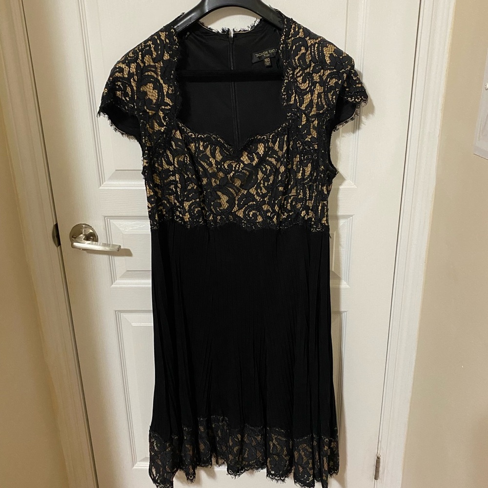 Black and Lace-Accent Women's Dress